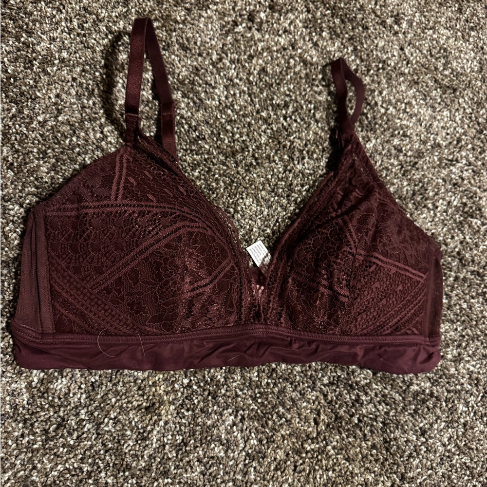 (3 for $15) Auden Lace Bralette in Deep Burgundy